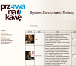 Przerwa Na Kawe, strona www - panel administracyjny