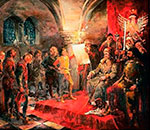 Nadanie Praw Miejskich przez króla Władysława Jagiełłę w 1423 r. (T. Kokietek)