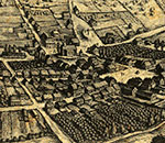Widok miasta Łodzia od strony południowej z początku XIX w. (M. Kaczmarek)