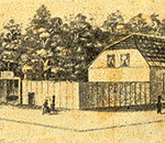Meisterhaus – lokalizacja na rogu Piotrkowskiej i Przejazd w 1839 r. (IEHŁ)
